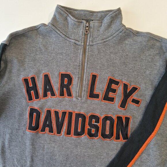 Harley-Davidson Quarter Zip Sweater - Picture 1 of 13